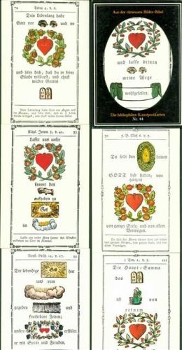 Curieuse Bilder-Bibel Lot mit 1x Mäppchen mit 10 AK; beste Erhaltung, nicht gelaufen