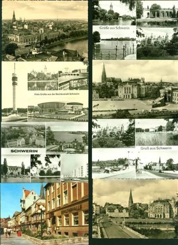 Schwerin Lot mit 27 AK, ca. 1969-1990; überwiegend gute Erhaltung, teils gelaufen
