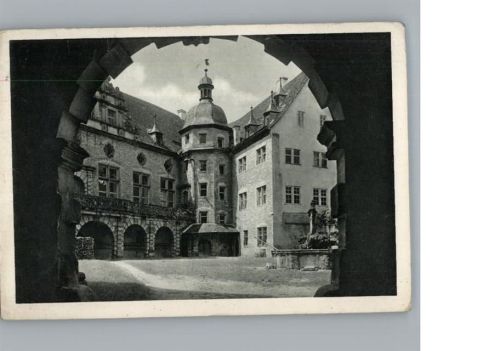 Weikersheim Weikersheim Schloß Weikersheim 2. Schloßhof mit Saalbau AKU1