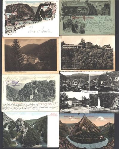 Thale + Bodetal Lot mit über 100 AK nach 1900-50er Jahre wenige danach, meist gute Erhaltung