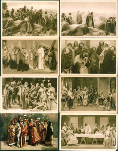 W8103 Oberammergau Passionsspiele 1922 Lot mit 54 AK teilweise mit doppelten; überwiegend gute Erhaltung, teils gelaufen Passionsspiel Posten 21 bis 100 AK
