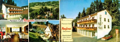 Obertrubach Pension-Café "Regina", 2-fach Klappkarte, mit Kurzinfos