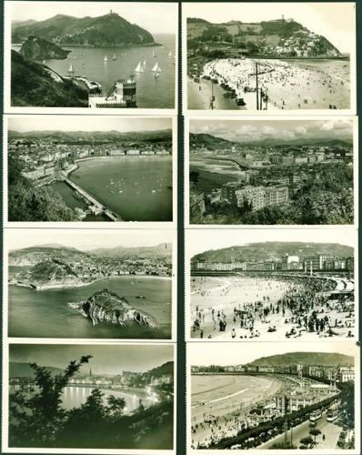 San Sebastian Lot mit 10 AK Mappe beschädigt; gute Erhaltung, nicht gelaufen