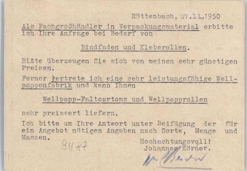 Röttenbach Landpoststempel