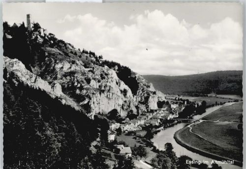 Essing Fluss Brücke Felsen Haus