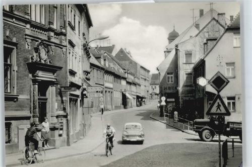 Roßwein Döbelner Straße Auto Fahrrad