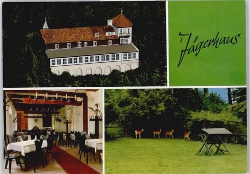 Sehlde Jägerhaus Wiese Reh Tisch Stuhl