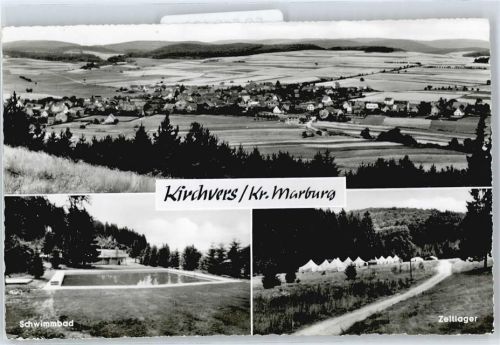 35102 W3554 Kirchvers - Zeltlager, Schwimmbad, E. Luh, Kaufhaus