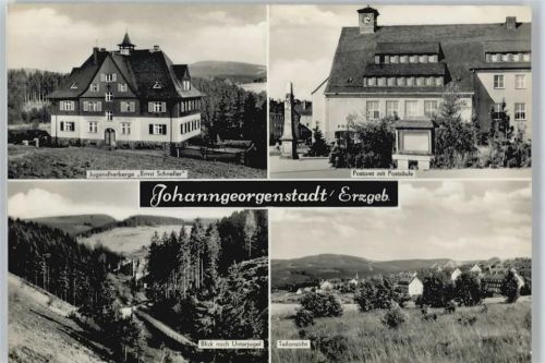 Johanngeorgenstadt Jugendherberge, Postamt, Postsäule