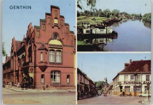 Genthin Rathaus Fluss Ernst-Thälmann-Straße