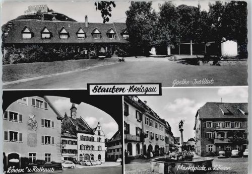 Staufen Marktplatz Brunnen Rathaus