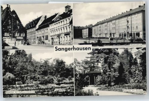 Sangerhausen Rathaus, Rosarium, Westsiedlung