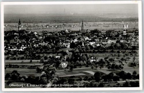 77652 W7600 Offenburg - Blick auf Rheinebene, Straßburger Münster