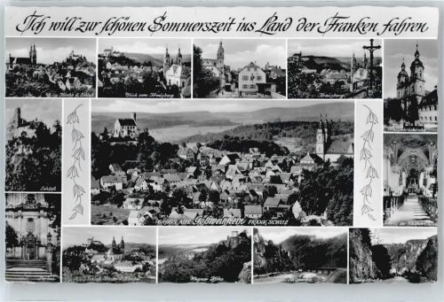 Gößweinstein Gesamtansicht, Kirchen, Schloss