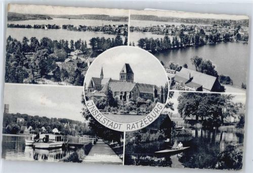 Ratzeburg gel. 22.10.63, Fischerei, Seepromenade, Blick vom Wasserturm
