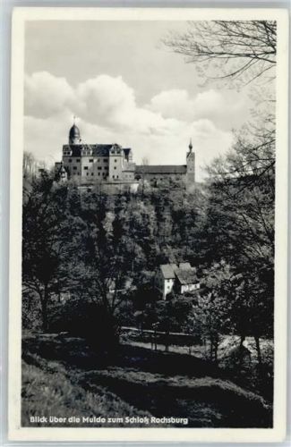 Rochsburg Blick über die Mulde zum Schloß