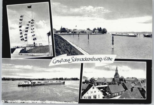 Schnackenburg Teilansicht, Schiff, Hafen
