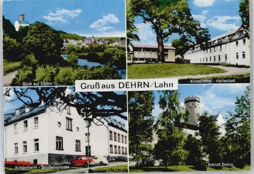 Dehrn Gesamtansicht, Kinderheim, Hallenbad, Schloss