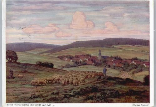 Walter Einbeck , Schäfer mit Herde