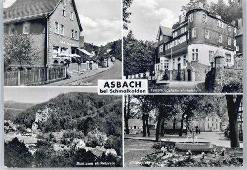 Asbach Cafe Endter, Teilansicht, Lindenplatz, Erholungsheim Hachelstein