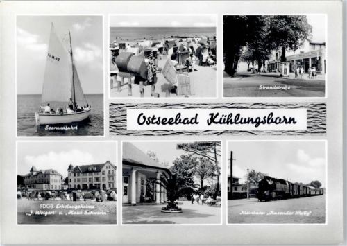 Kühlungsborn Seerundfahrt, FDGB-Erholungsheim Weigert und Haus Schwerin, Kleinbahn Molly, Strandstraße
