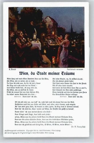 A.Broch , Wien , Lied AK AKU2