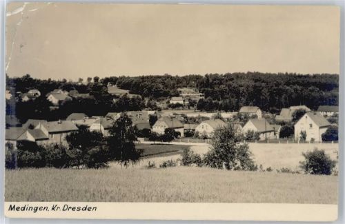 Medingen Ortsansicht, Fotokarte