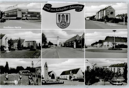 Salzgitter Kaufhaus Hertie, Siedlung, Schwimmbad, St.-Johannis-Kirche