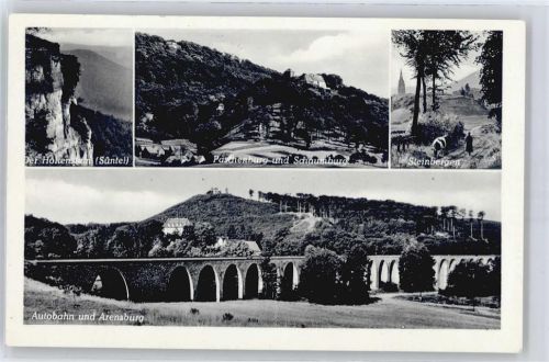 Rinteln Der Hohenstein, Süntel, Autobahn, Arensburg, Paschenburg, Schaumburg