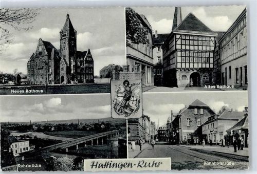 Hattingen Rathaus, Ruhrbrücke, Bahnhofstraße