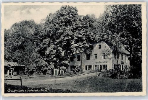 Radeberg Posthilfsstellenstempel Liegau über Radeberg , Grundmühle