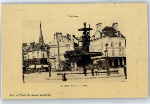 Melun Place Saint-Jean, Brunnen