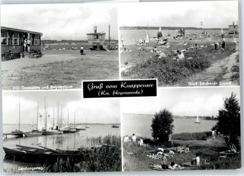 Knappensee-Groß Särchen Knappensee, Gaststätte, Regattaturm, Strand, Landungssteg