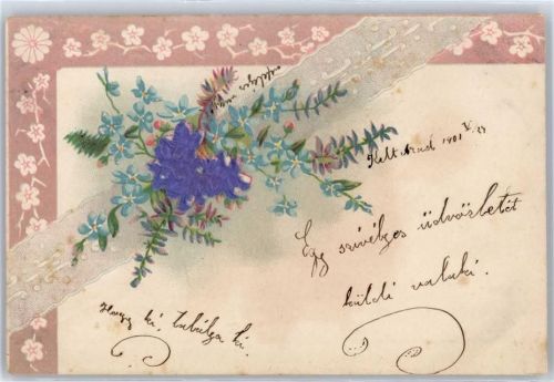 Blumen , Prägedruck