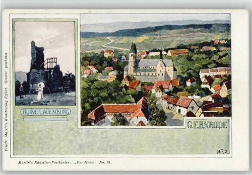 Gernrode Ruine Lauenburg Signatur