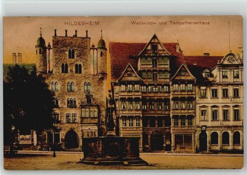 Hildesheim 1917 - Tempelherrenhaus Wedekindhaus Eingang der Judenstr. Judaika
