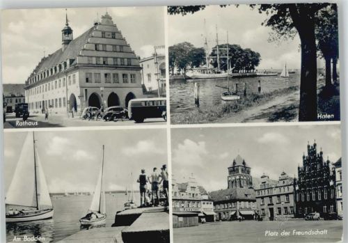 Greifswald Rathaus Bodden Platz der Freundschaft Hafen