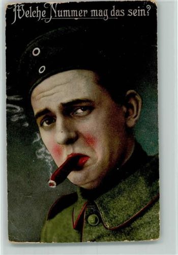 Wk I - Soldat mit einer Zigarre - Welche Nummer - Serie 2608-3 AK