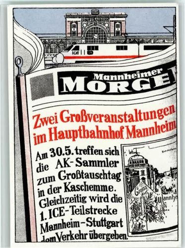 Nr. 291 Eintritsskarte 1. Großtauschtag 1987 in der Kaschemme Mannheim