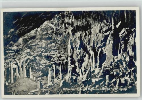 Elbingerode 1930 Hermannshöhle Rübewald Tropfsteinhöhle Foto AK Der Wald