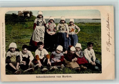 Marken 1901 Schulkinder AK