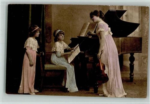 Hausmusik Serie - Geige, Klavier Gesang 1913 AK