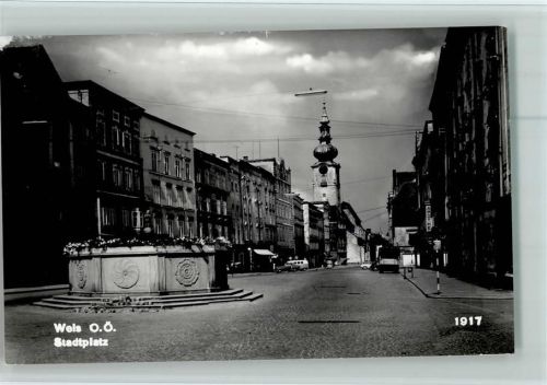 Wels Stadtplatz Brunnen