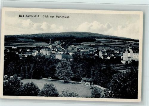 Bad Salzschlirf Blick von Waldgaststätte Marienlust