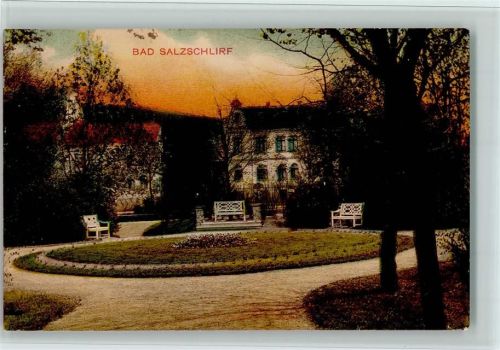 Bad Salzschlirf 1910 Partie im Park
