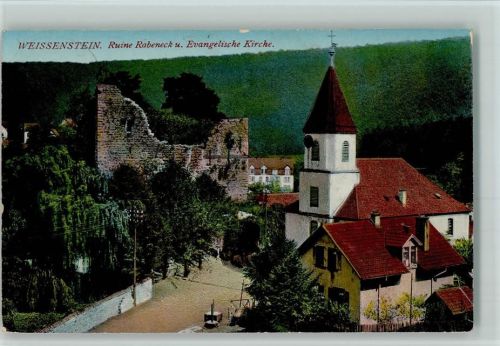 73111 W7329 Weißenstein , Württ - Ruine Rabeneck und Evangel. Kirche