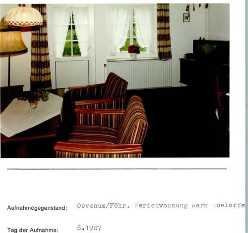 Oevenum Haus Roeloffs Innenaufnahme Wohnzimmer Foto montiert auf Karton