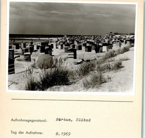 Borkum Südbad Foto montiert auf Karton