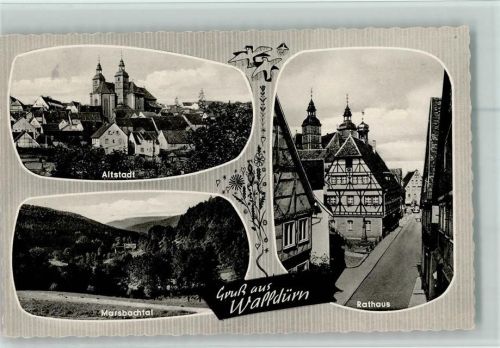 Walldürn Altstadt Marsbachtal Rathaus 3-Bildaufnahme