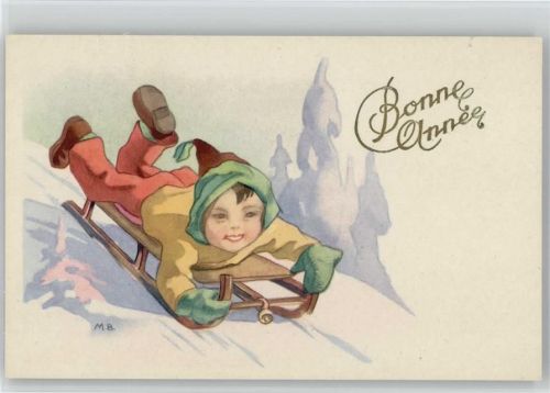1920 - 1930 Künstler sign M.B. Schlitten